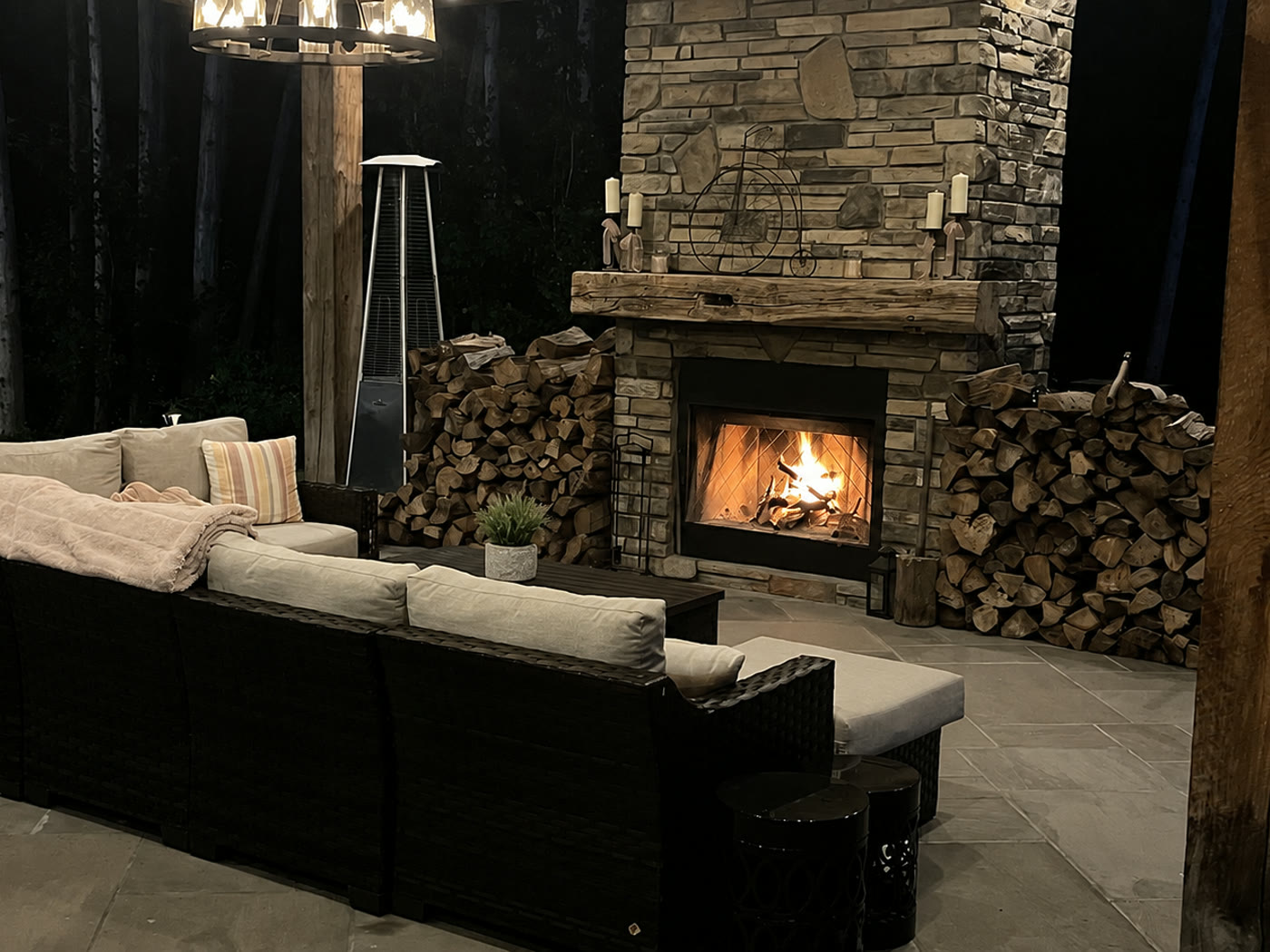 Stone Fireplace Lounge